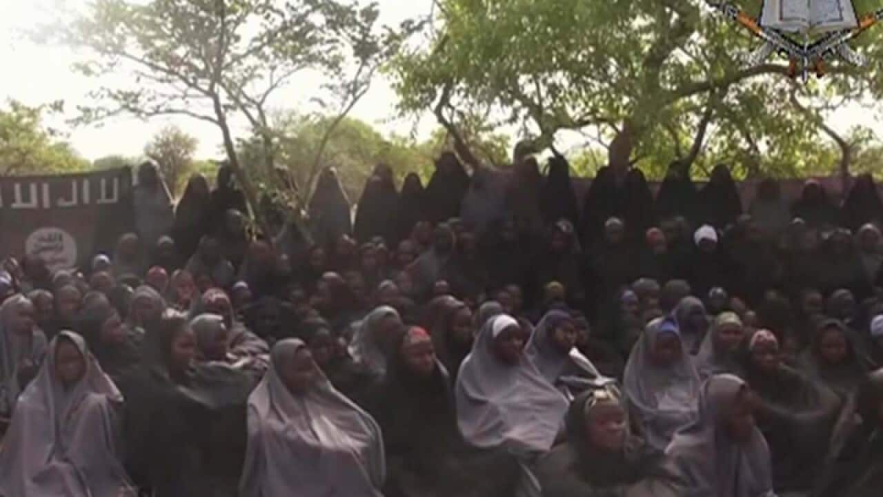 An image of missing Nigerian schoolgirls kidnapped by Islamic State