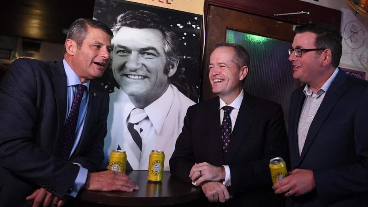 Australian Opposition Leader Bill Shorten at the John Curtin Hotel.