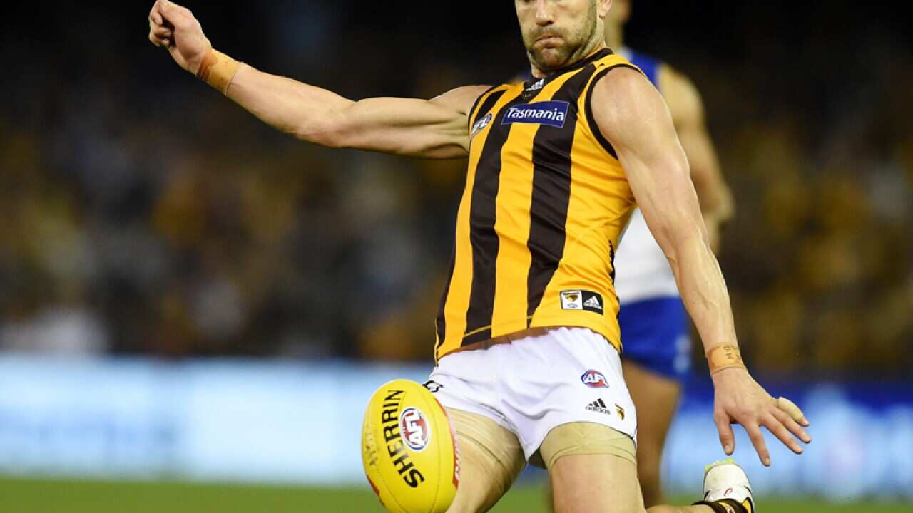 Jordan Lewis of the Hawks