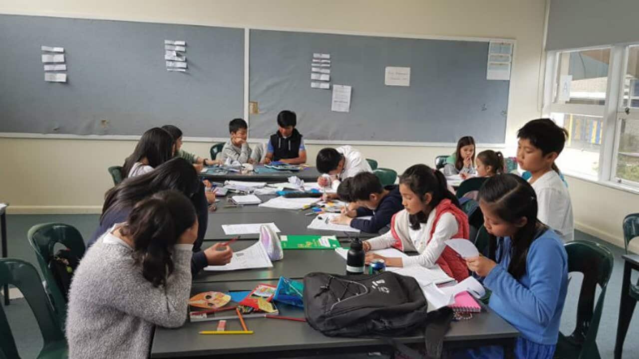 Khmer language class at Westall SC