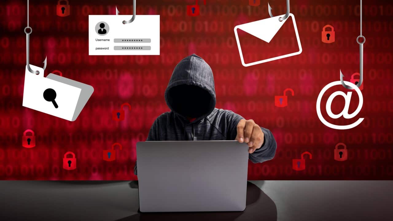 fishing rod is harvesting user data in cyberspace.