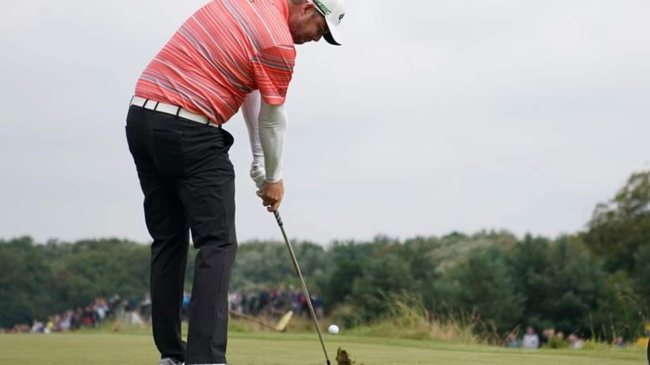 Marc Leishman, here on day three, has finished The Open strongly.