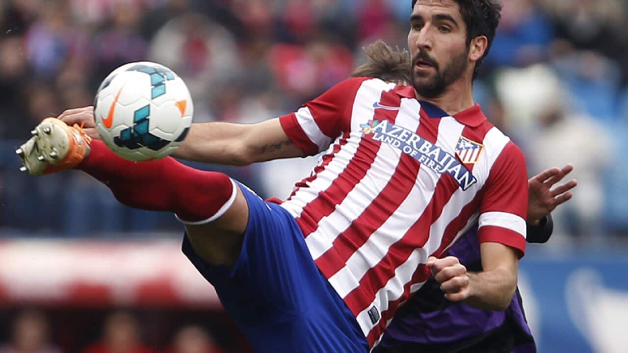 Atletico Madrid midfielder Raul Garcia in action