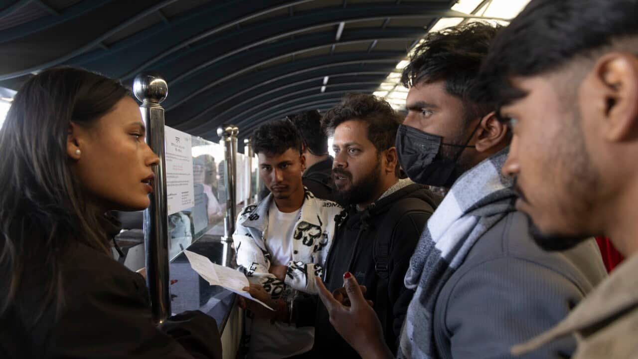 Nepali migrant workers stranded at Kathmandu Airport due to airspace limitations due to US and Israeli airstrikes on Iran
