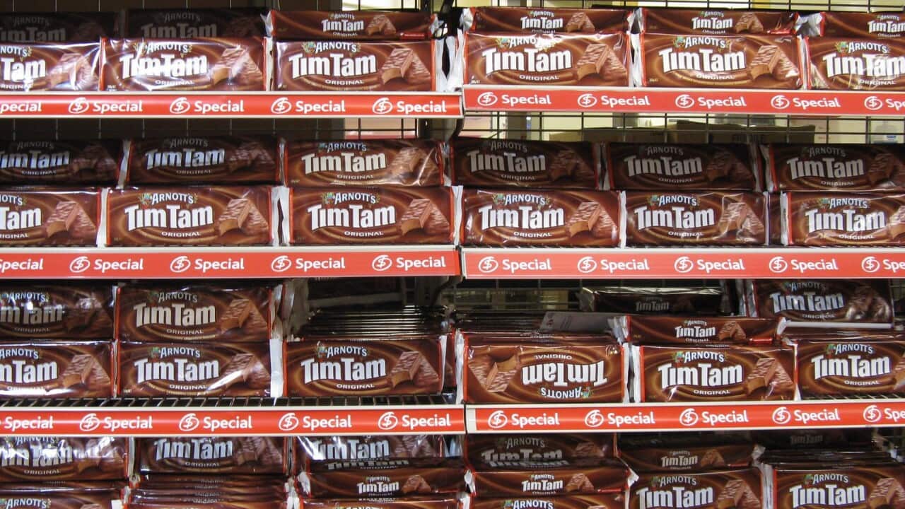 TimTams on shelves