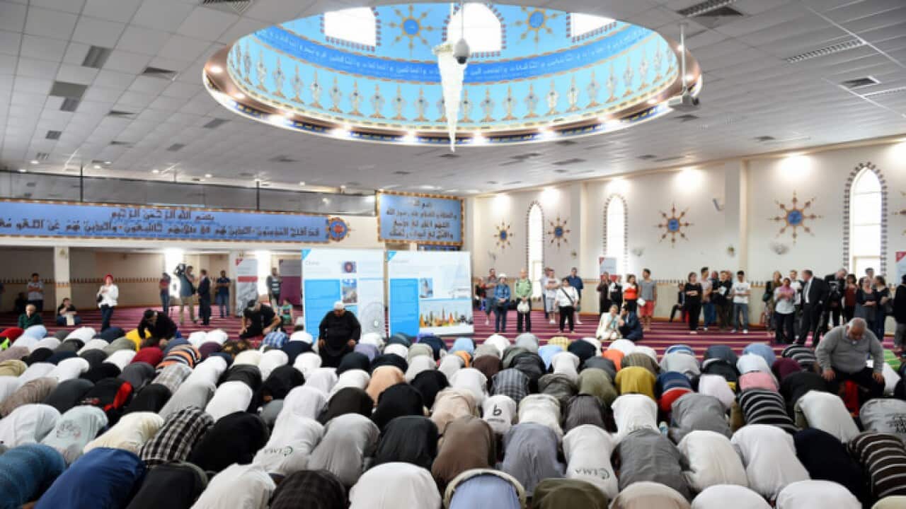 Prayer at the Lakemba Mosque in south west Sydney