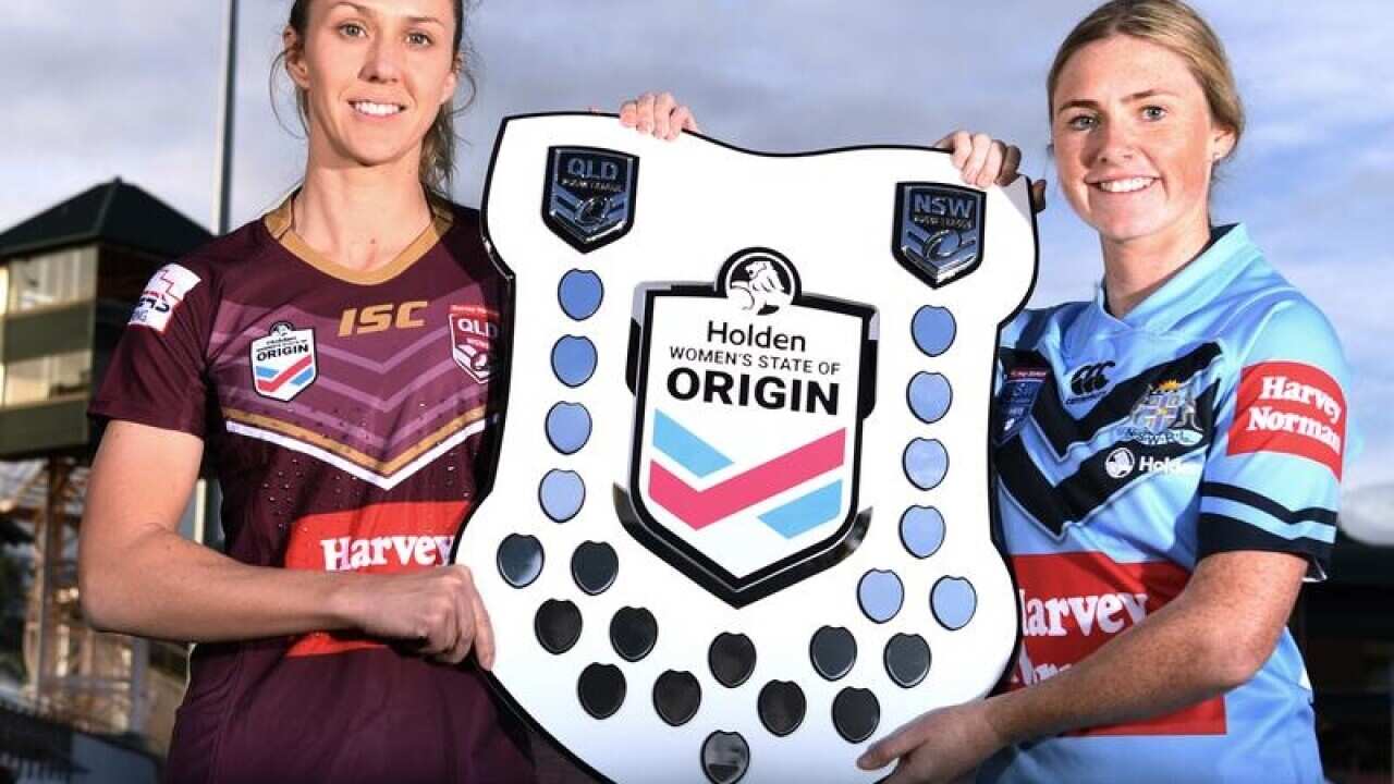 NSW women's Origin captain Maddie Studdon (R)