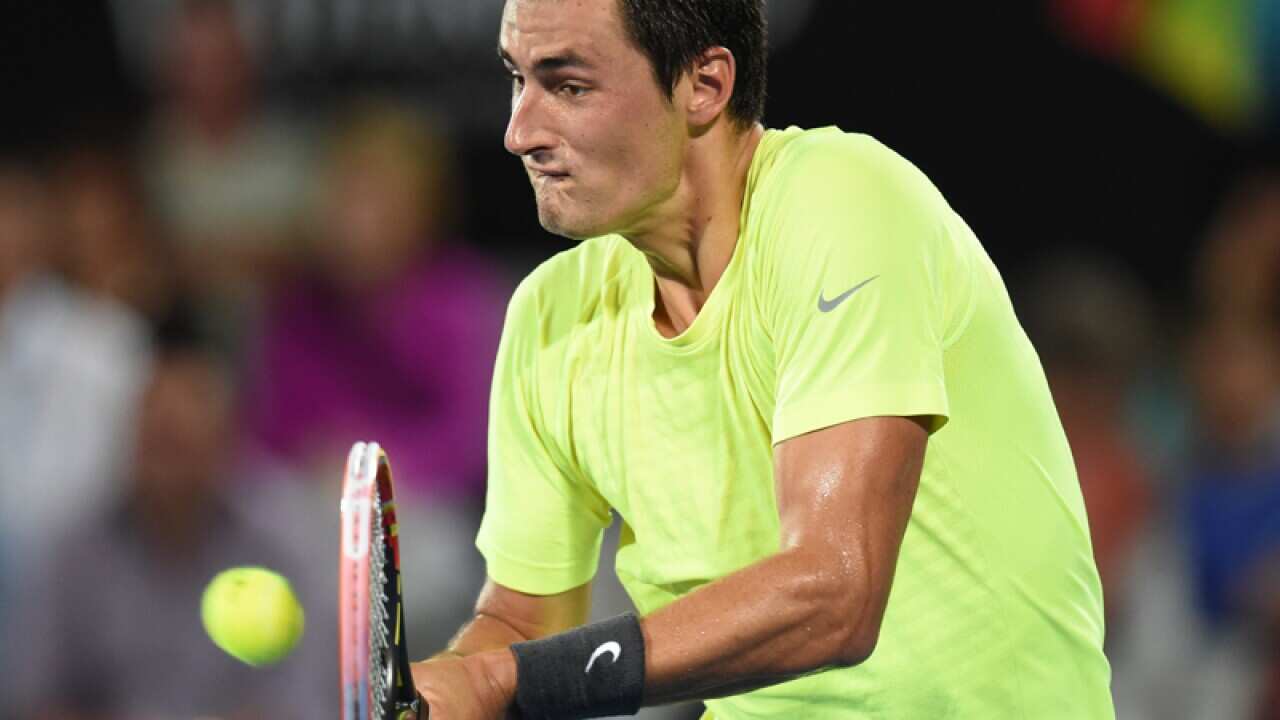 Bernard Tomic during the Apia International