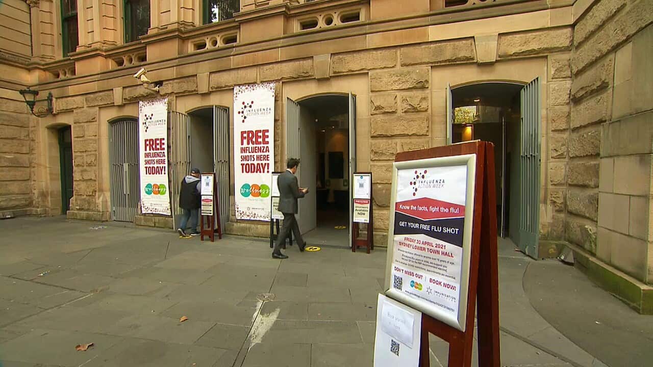 Free flu vaccinations at Sydney Town Hall