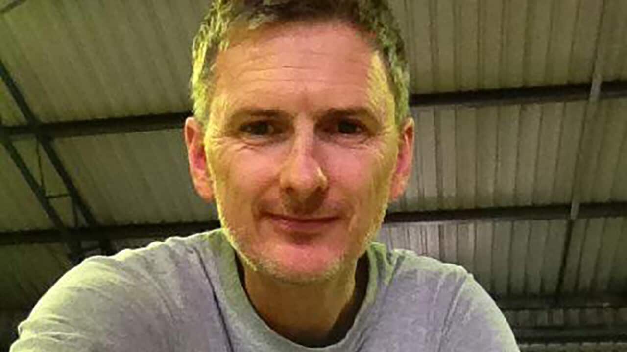 A supplied image shows 56-year-old Australian national Karm Gilespie.