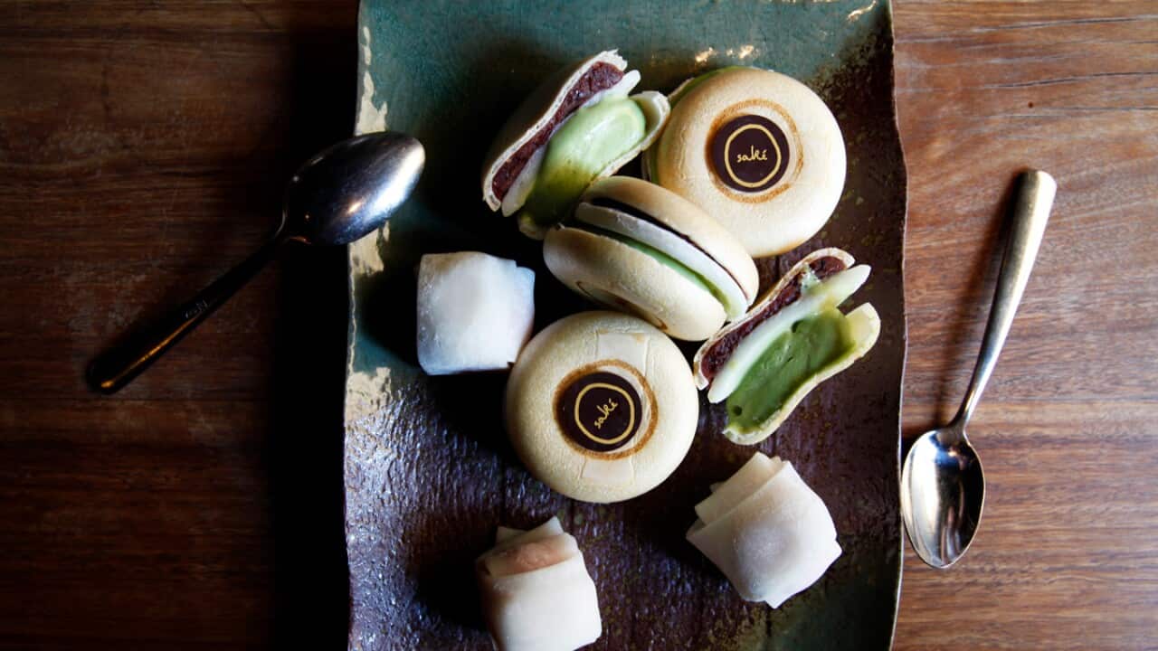 Demand for plant-based sweets has led to menu  options like Saké Restaurant & Bar's vegan monaka and mochi.