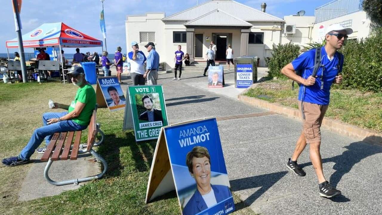A polling booth in Clovelly, Sydney
