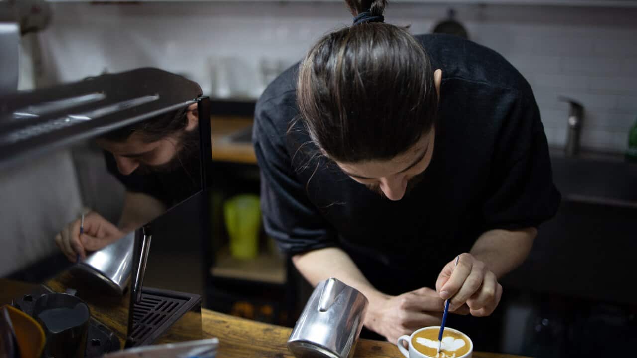 A Coffee shop still open in the city center - Kyiv