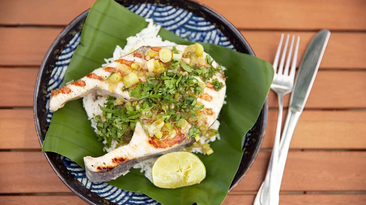 Wahoo cutlets with ginger and lime
