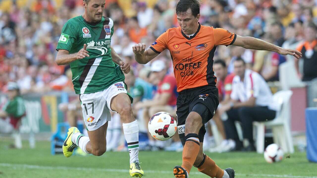 Newcastle (L) plays Brisbane last weekend