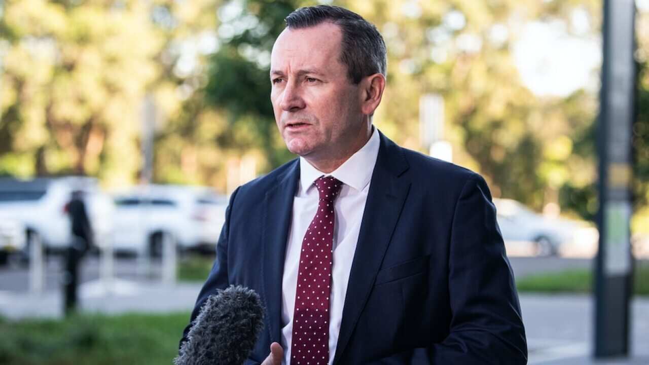 Premier of Western Australia Mark McGowan speaking to media.