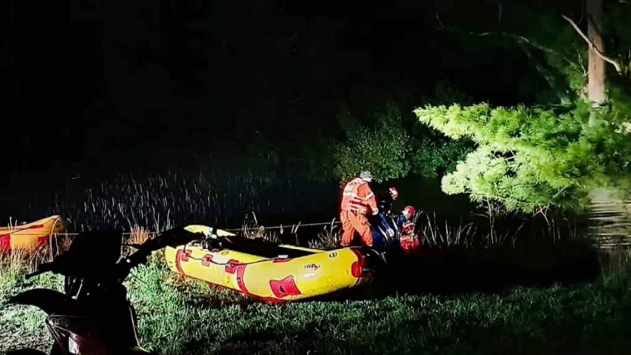 SES rescue a man from floods in Bega
