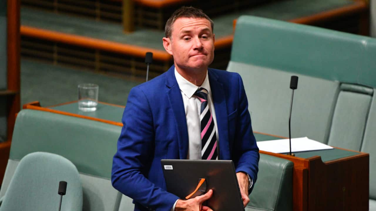 Andrew Laming during Question Time in the House of Representatives at Parliament House in Canberra, June 25, 2018