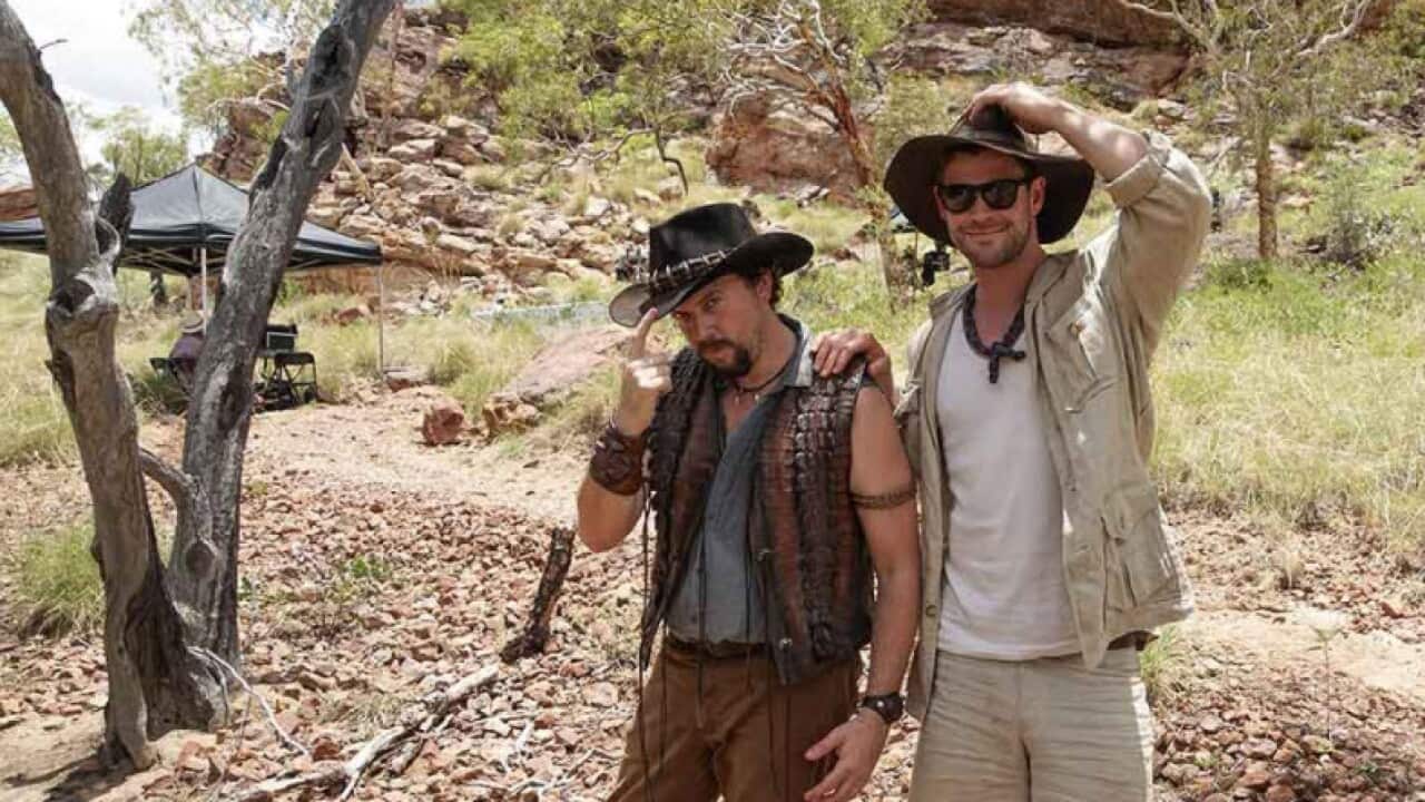 Danny McBride (pictured left) and Chris Hemsworth (pictured right) in the reported tourism ad.