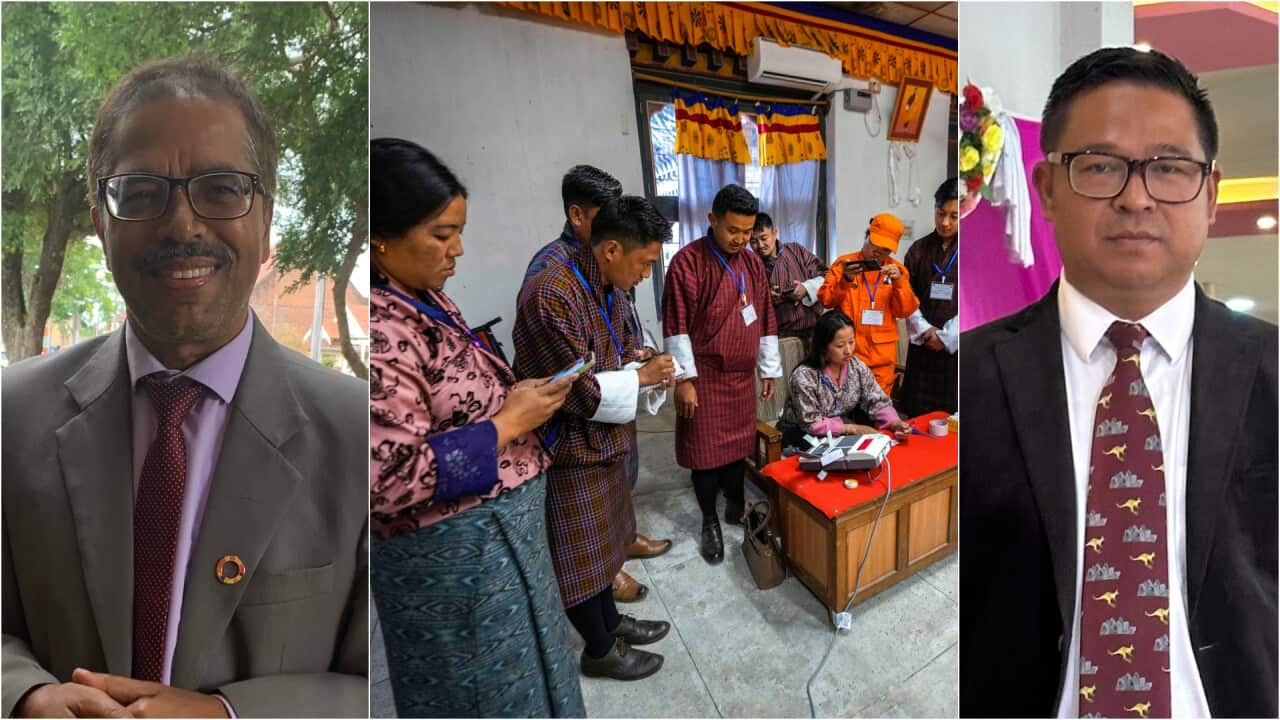 Om Dhungel (L) and Tejman Rayaka (R) spoke to SBS Nepali about the recent parliamentary election in Bhutan.
