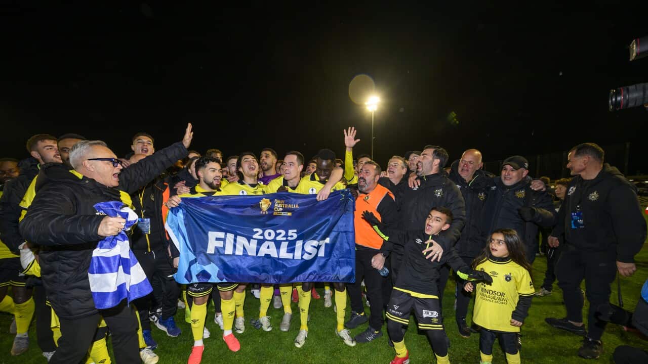 AUS: HAHN Australia Cup 2025, Semi-Final, Heidelberg United FC v Auckland FC, Olympic Village, Heidelberg West, Victoria, Australia on August 30 2025.