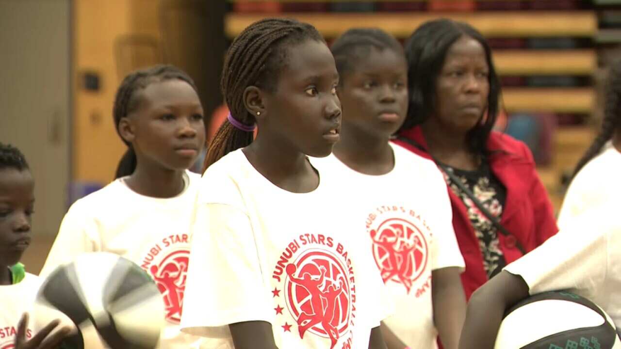 Participants at a free basketball clinic in Melbourne - SBS.jpg
