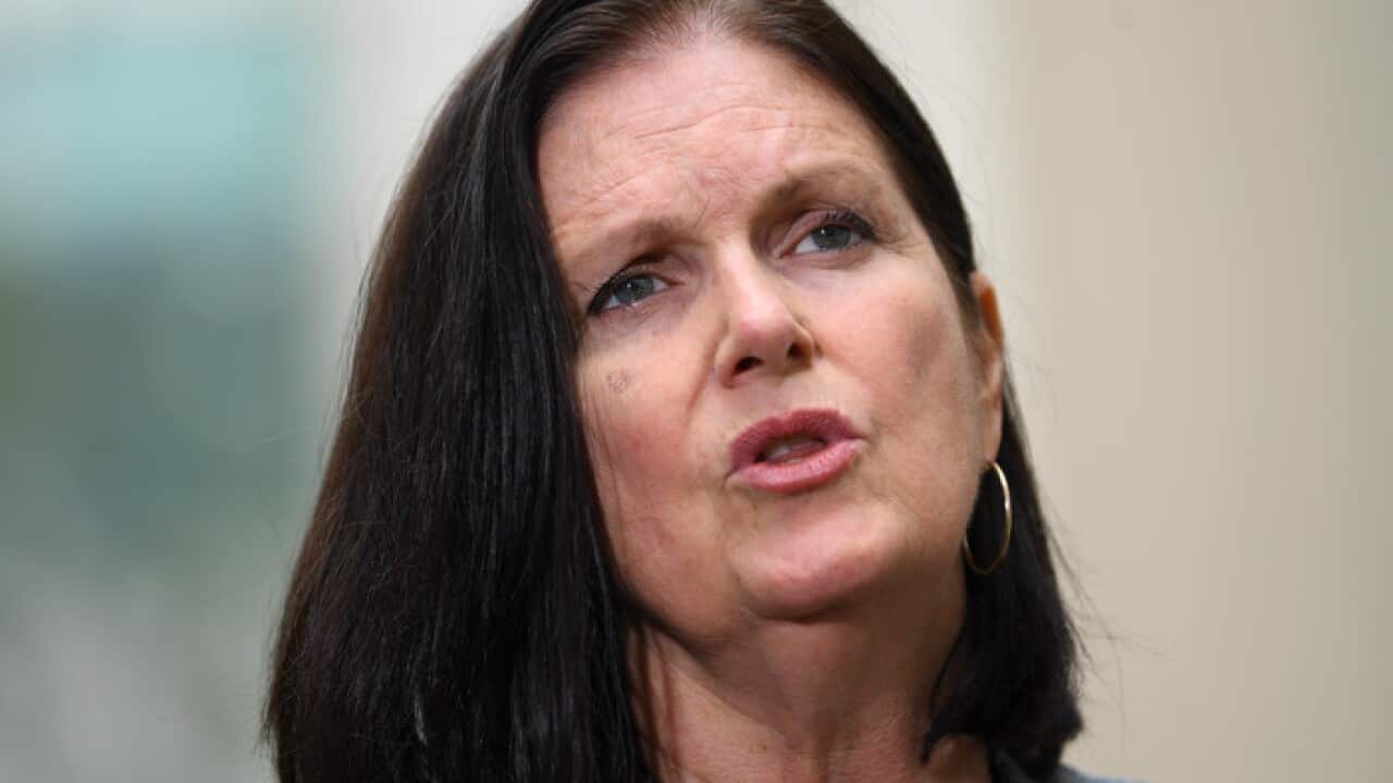 Australian Council of Social Service (ACOSS) CEO Cassandra Goldie speaks to the media during a press conference at Parliament House in Canberra, Tuesday, February 13, 2018. (AAP Image/Lukas Coch) NO ARCHIVING