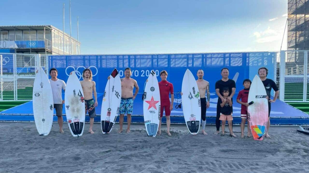 Ichinomiya, Chiba prefecture Japan.  Surfing Tokyo Olympics