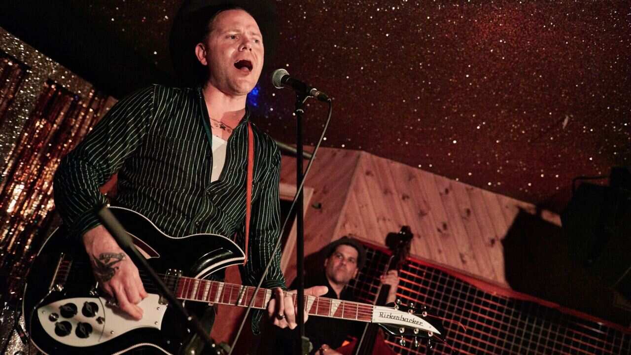 LONDON, ENGLAND - AUGUST 06: C.W Stoneking performs at Moth Club on August 6, 2017 in London, England