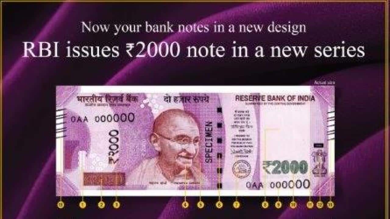 The new Rs 2000 note being issued in India