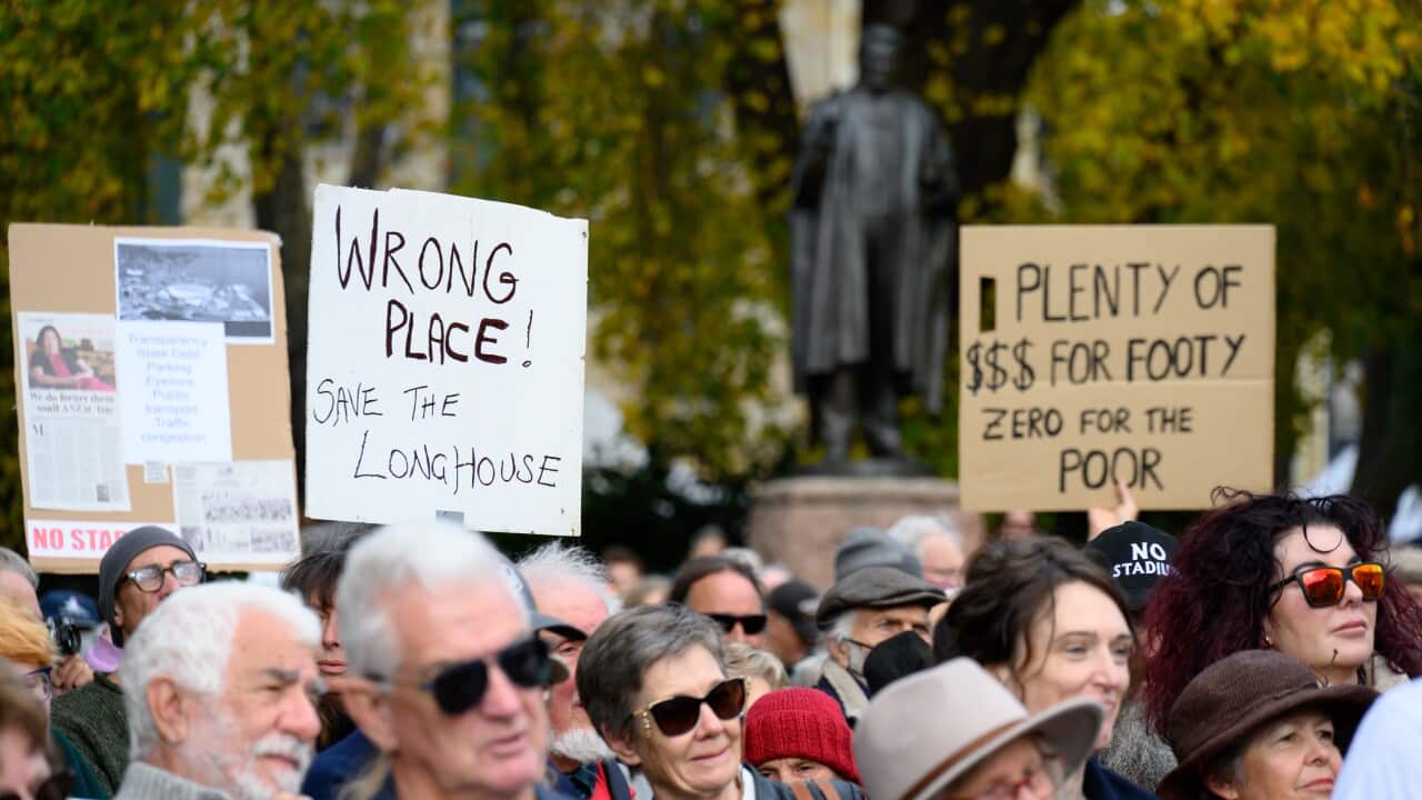 ANTI STADIUM PROTEST HOBART