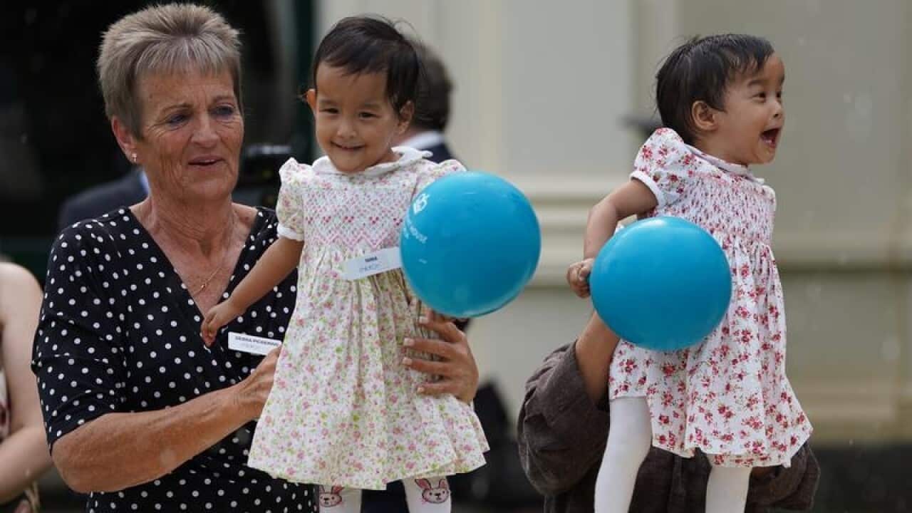 Previously conjoined sisters Nima and Dawa from Bhutan.