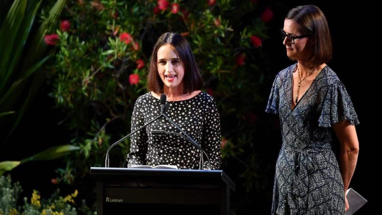 Ian Kiernan's daughters Sally and Pip.