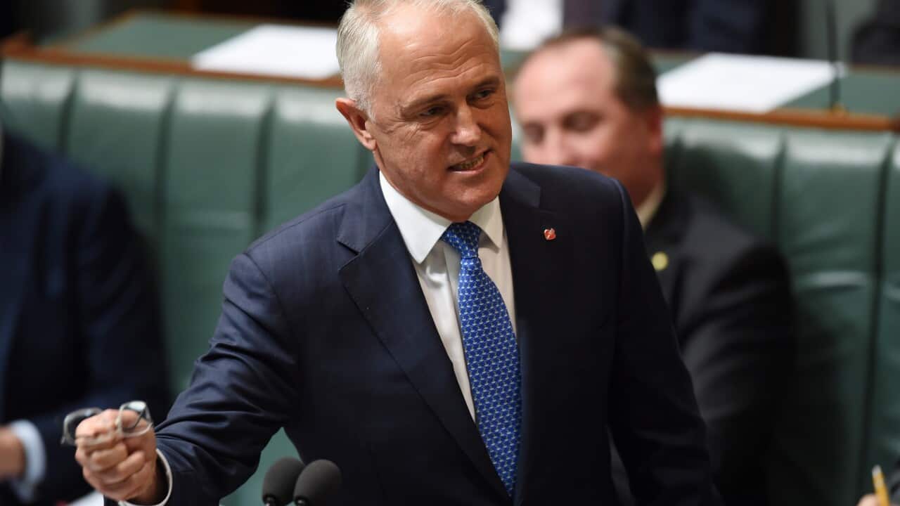Australian Prime Minister Malcolm Turnbull speaks during House of Representatives Question Time at Parliament House in Canberra