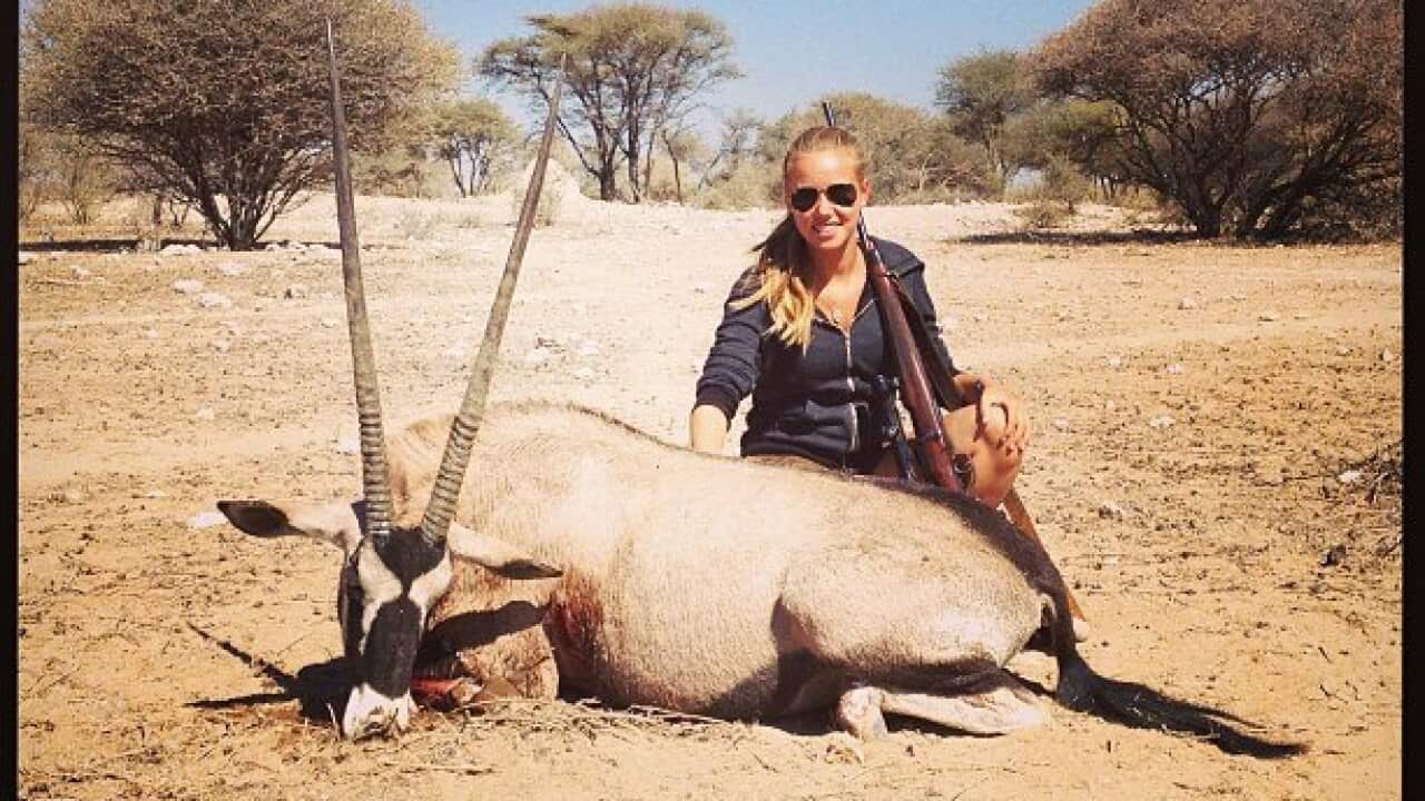 Teen Axelle Despiegelaere has attracted criticisms for hunting an Oryx Gazelle in Africa and posting it on Facebook. (Image: Facebook)