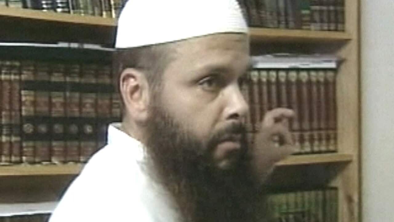 A screengrab of Abdul Nacer Benbrika from the 7.30 Report.