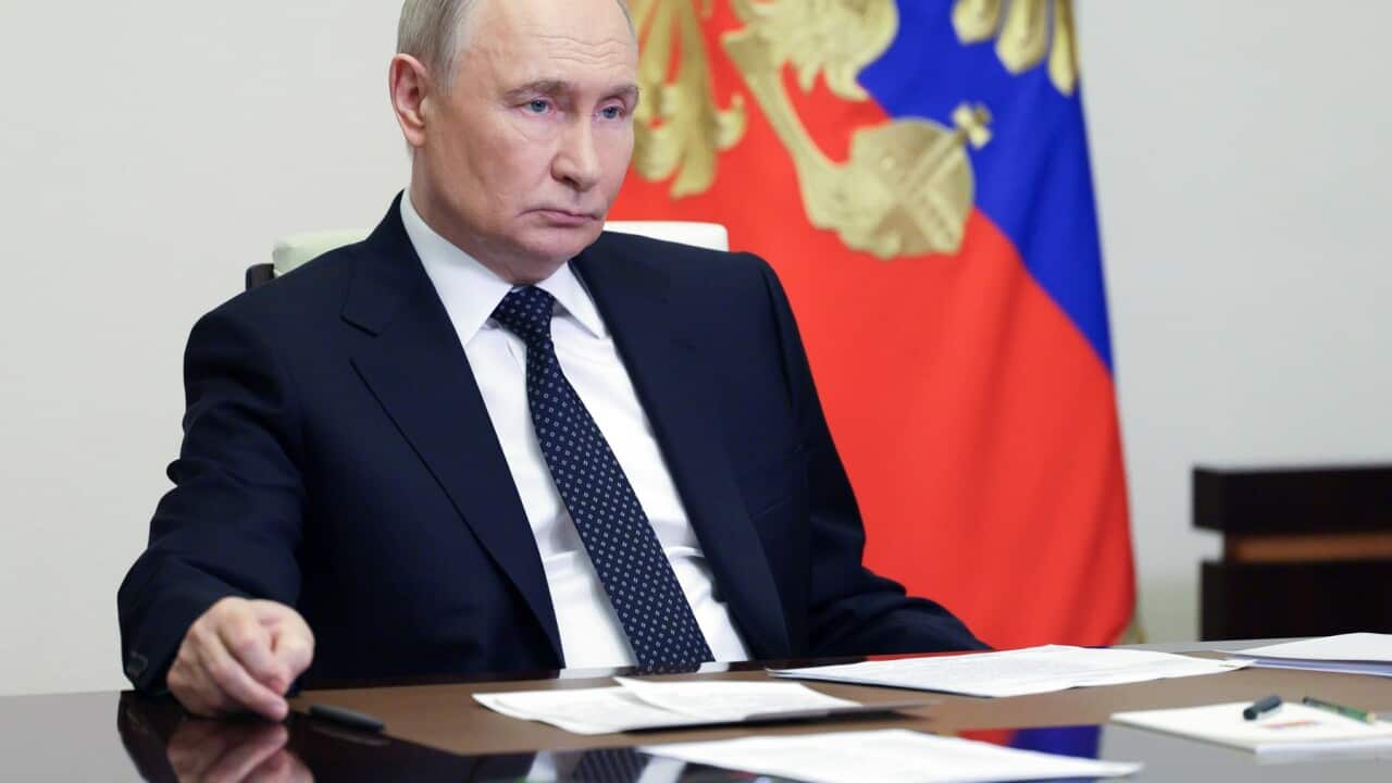 Russian President Putin chairs meeting with members of government.