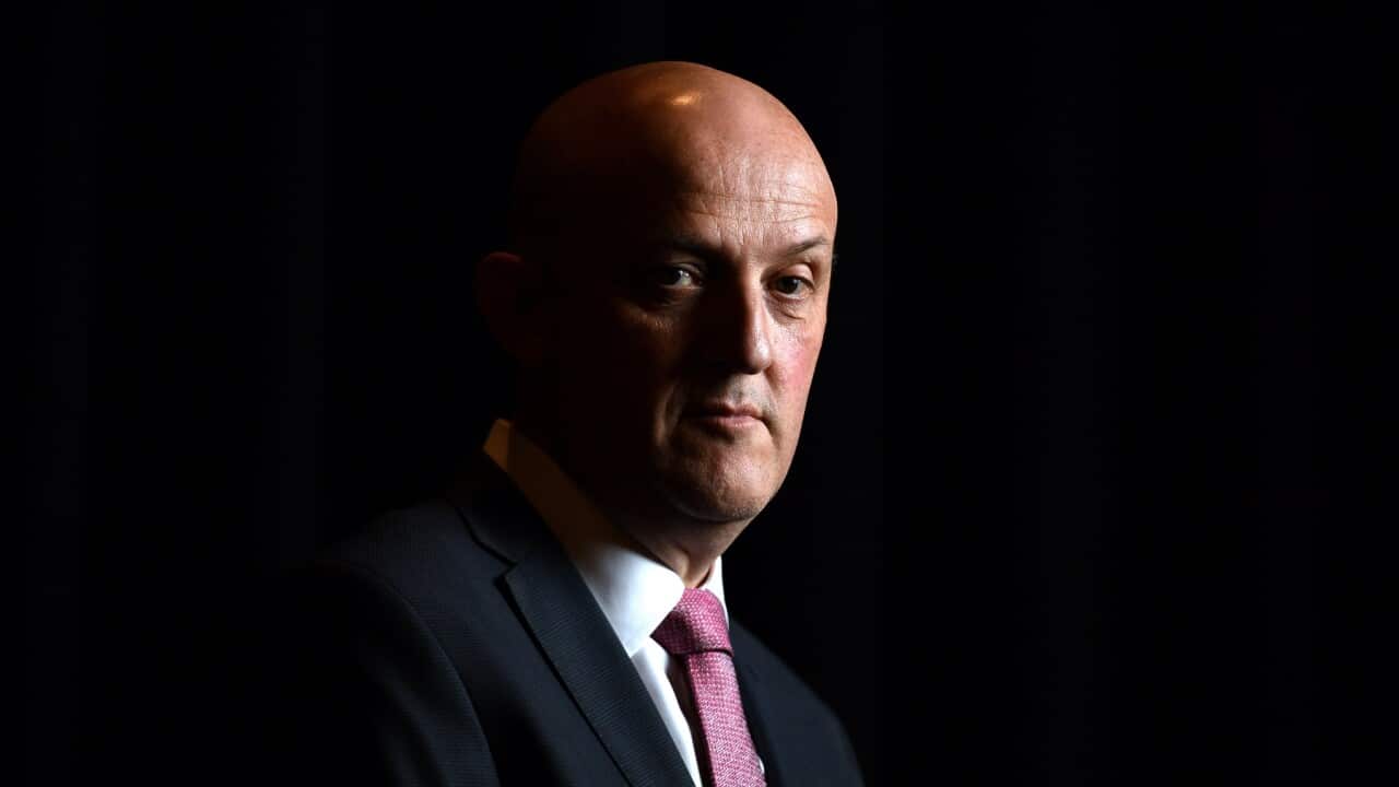 Australian Security Intelligence Organisation ASIO Director General Mike Burgess poses for a portrait at ASIO headquarters in Canberra, Wednesday, March 17, 2021. (AAP Image/Mick Tsikas) NO ARCHIVING