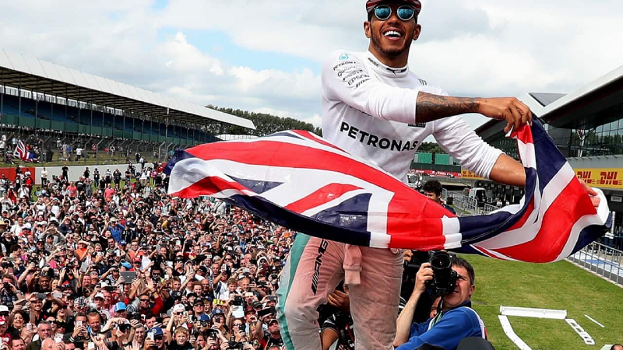 Lewis Hamilton at Silverstone
