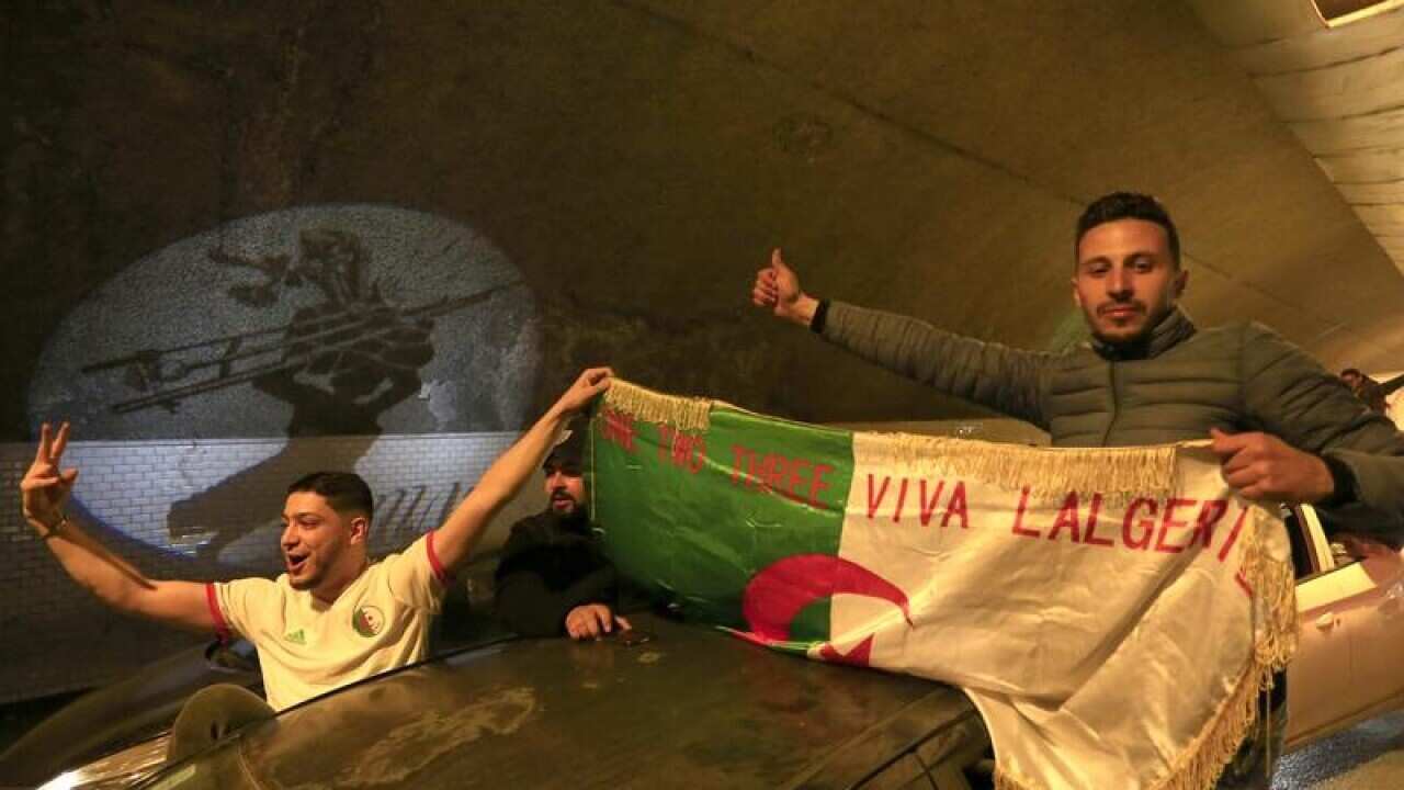 Algerians celebrate in the streets