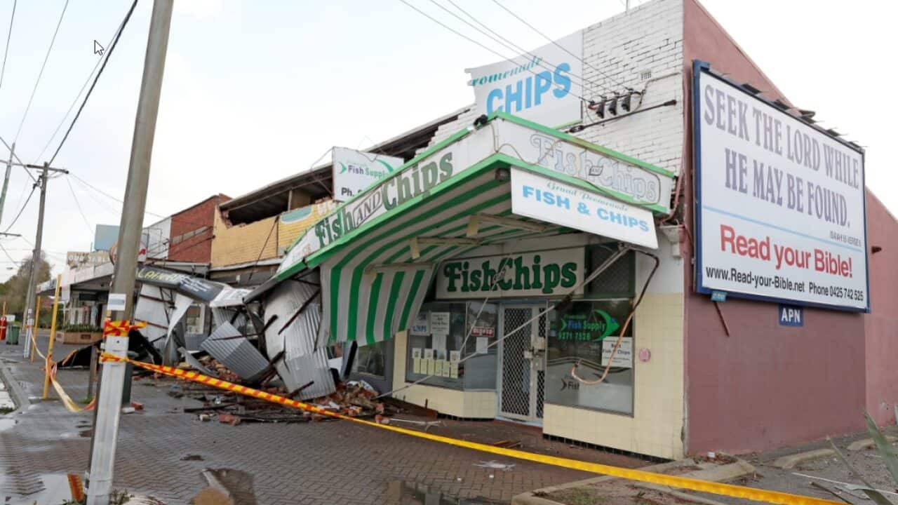 A row of shops on Grand Promenade in Bedford