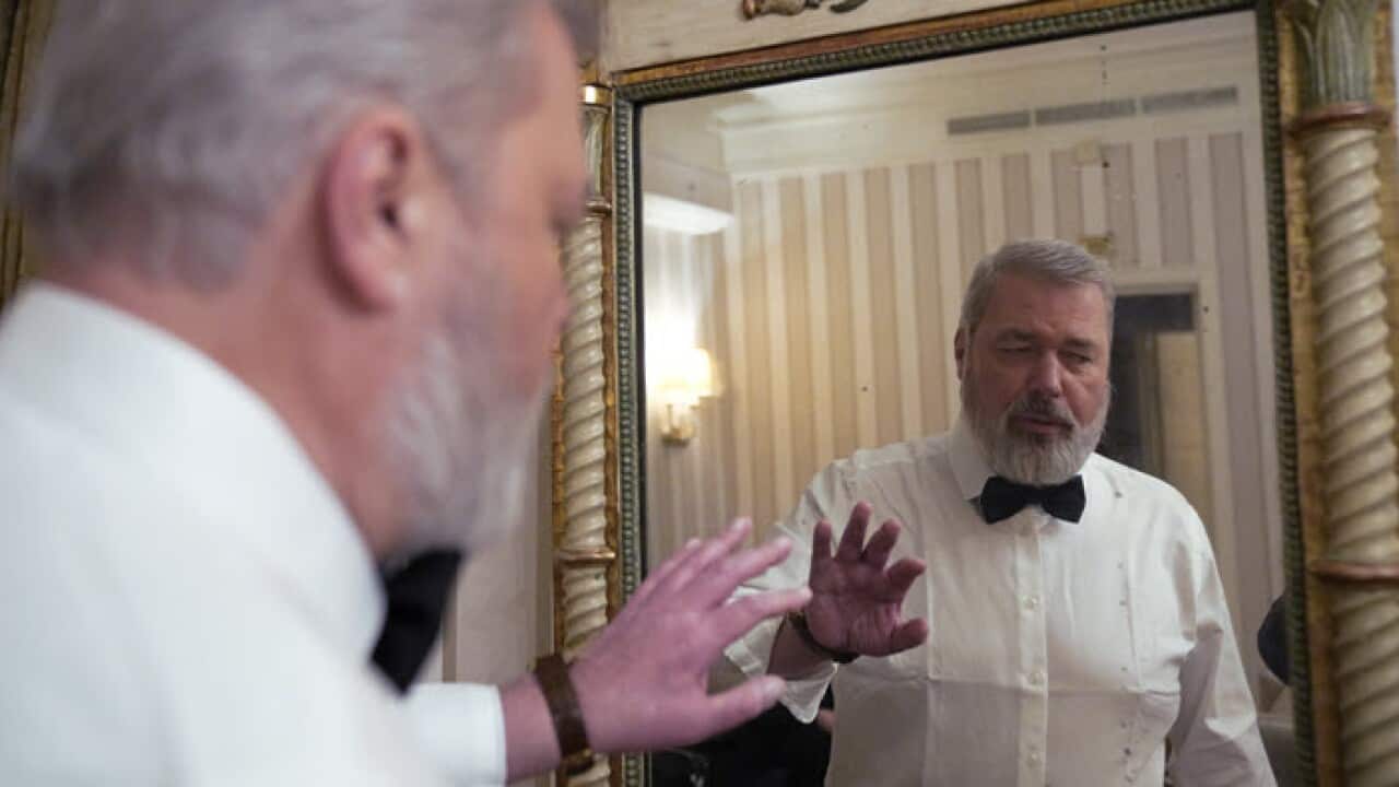 : Nobel Peace Prize winner Dmitry Muratov from Russia – Olso December 10 AAP