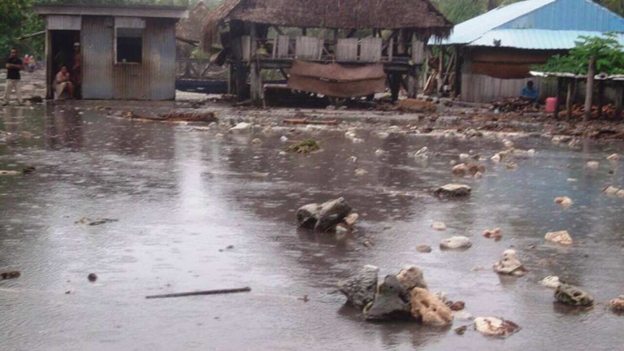 preparations in Kiribati ahead of Cyclone Pam