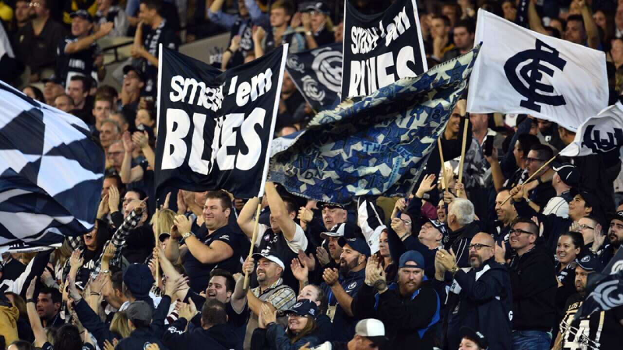 Carlton Blues supporters
