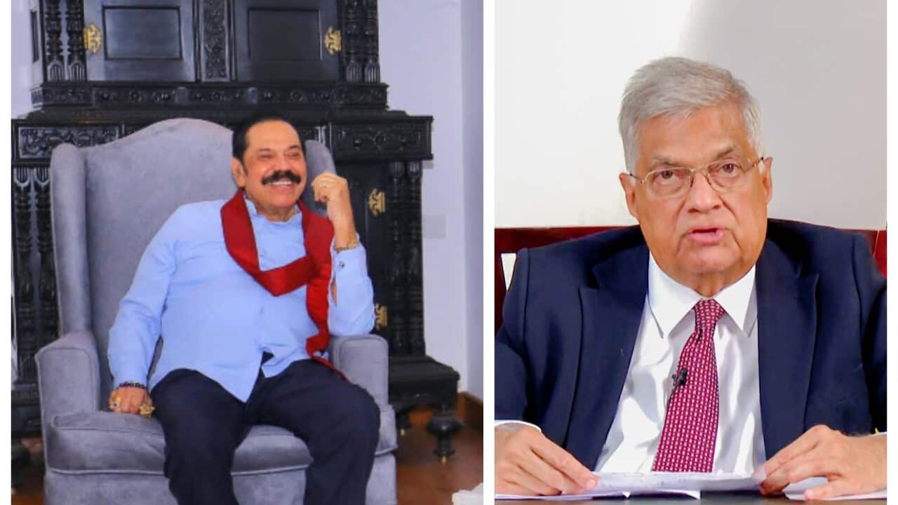 Mahinda Rajapaksa and Ranil Wickramasinghe_ Former Sri Lankan presidents