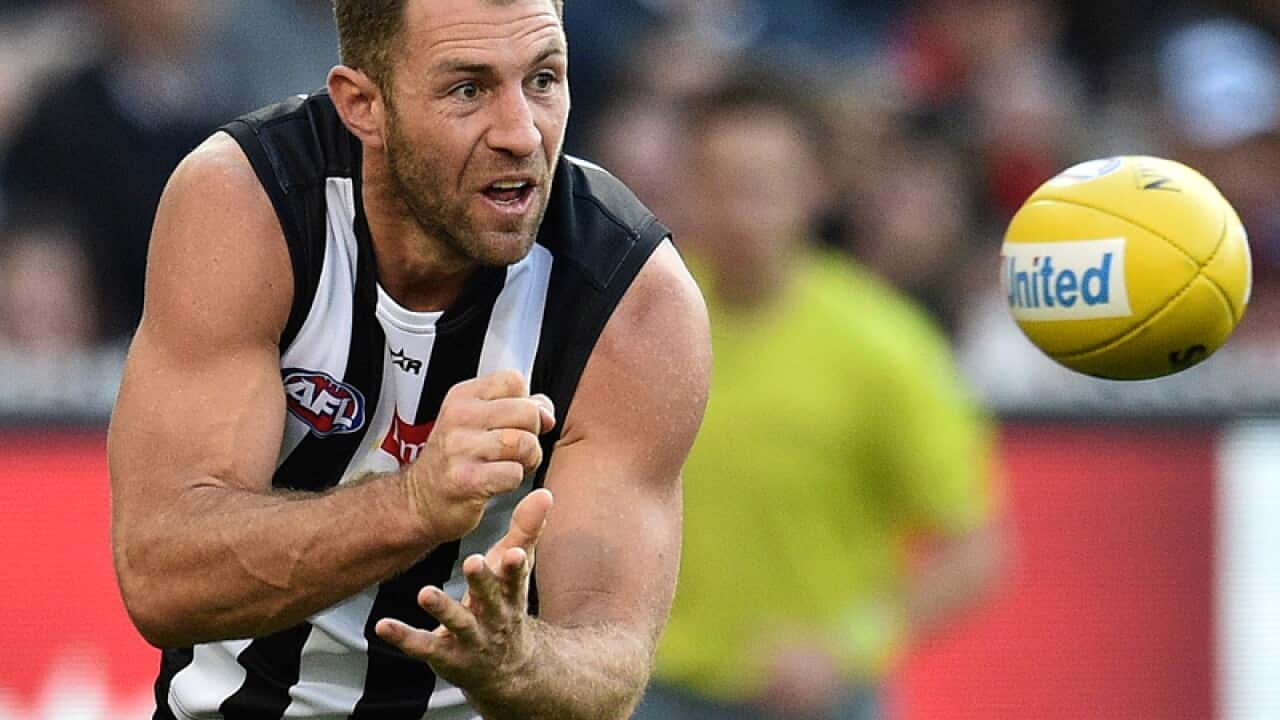 Travis Cloke of the Magpies