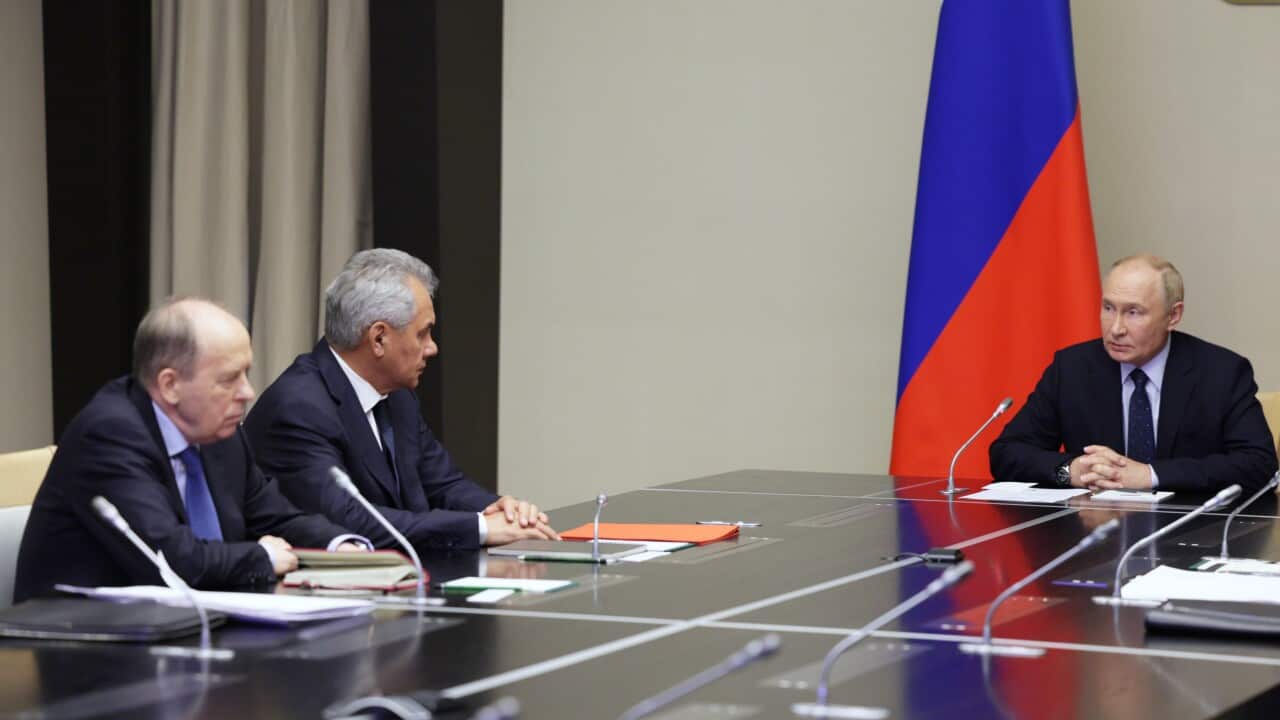 Russian President Vladimir Putin meets cabinet members after Ukrainian attack in Kursk