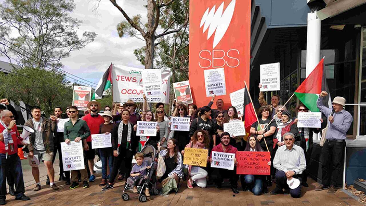 Protest against SBS showing Eurovision