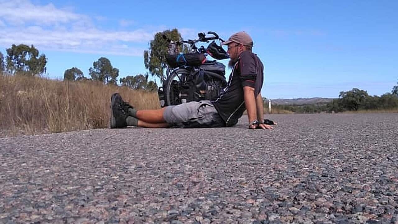 Zbynek Vintr, bicycle tourer