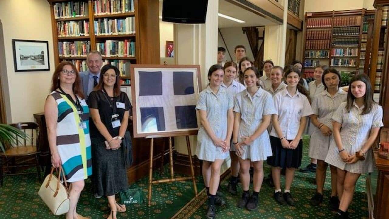 Από την επίσκεψη στην έκθεση μαθητών και μαθητριών του Γυμνασίου Αδελαΐδας σε προηγούμενη έκθεση του Μουσείου